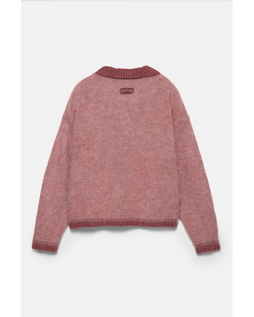 Pull&Bear Black Polo Collar Sweater