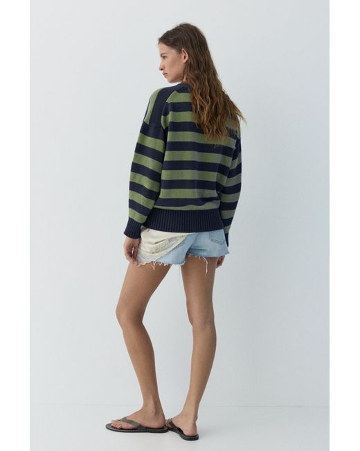 Pull Oversize Pull&Bear en coloris Blue