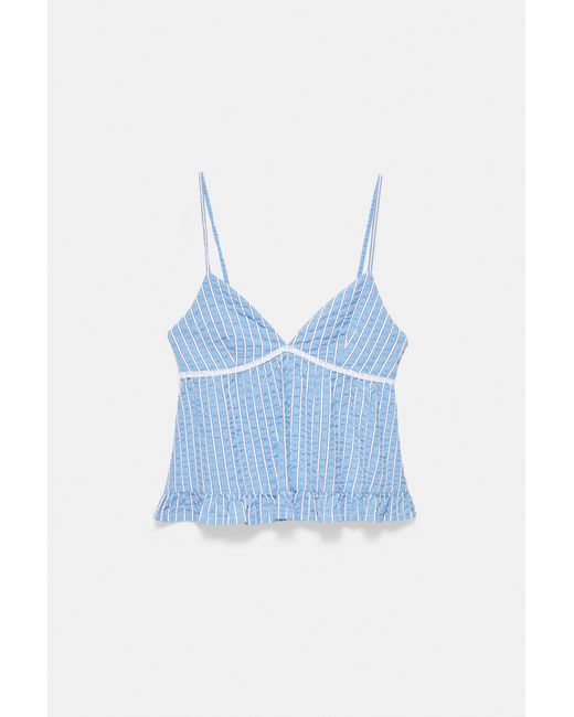 Pull&Bear Blue Striped Camisole Top