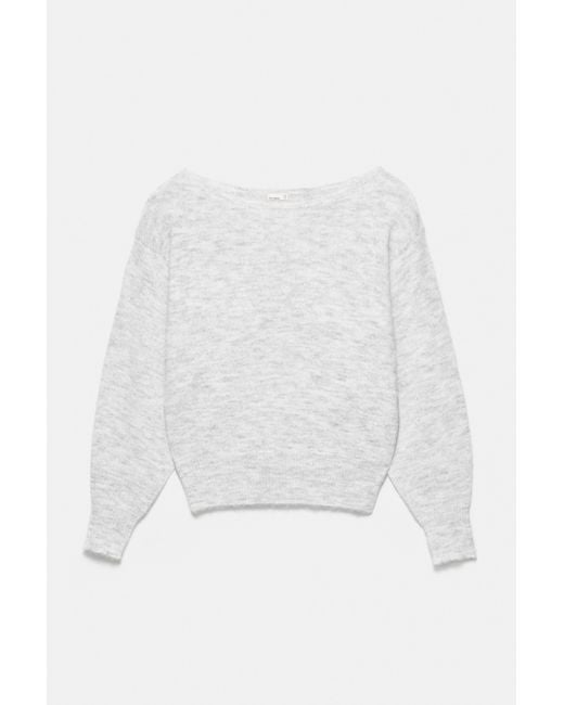Pull&Bear Gray Asymmetric Knit Jumper