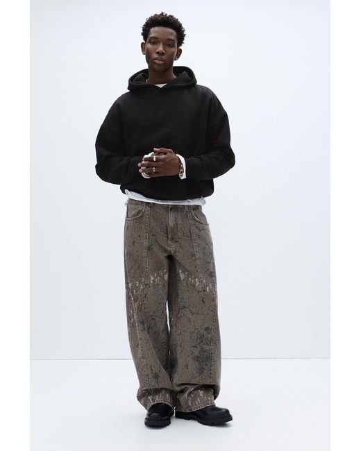 Pull&Bear Boxy Hoodie in het Black voor heren