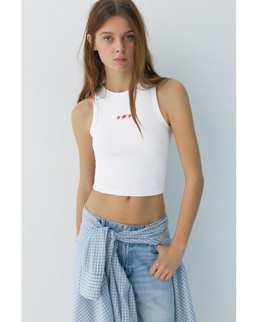 Débardeur Étoiles Pull&Bear en coloris Blue