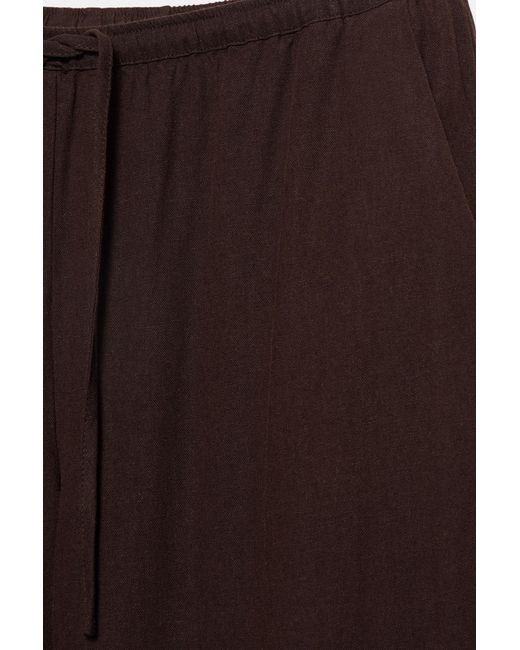 Pull&Bear Soepelvallende Broek Met Linnen in het Brown