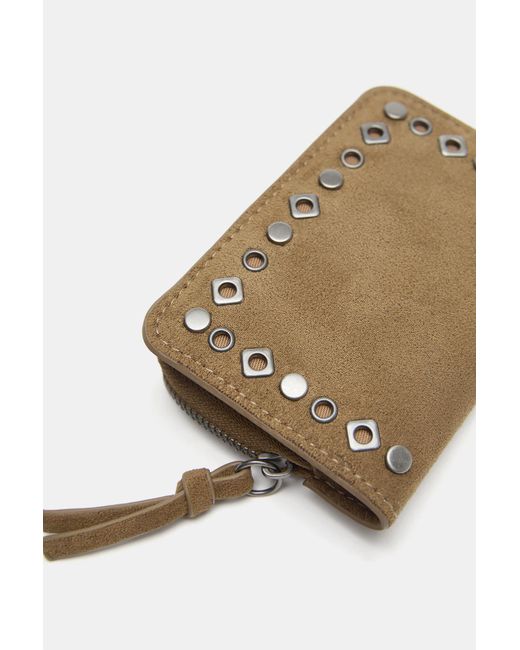 Portafogli Con Borchie di Pull&Bear in Natural