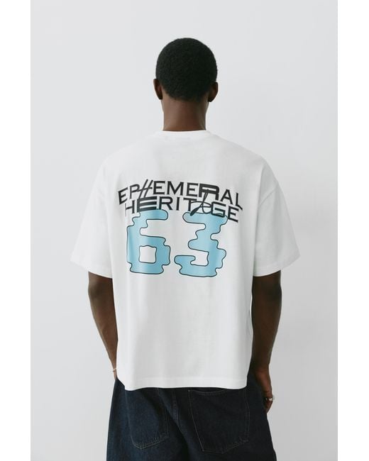 Pull&Bear White Stwd Game T-Shirt for men