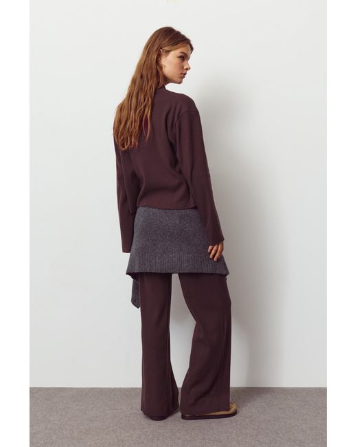 Pull&Bear Purple Soft Knit T-Shirt