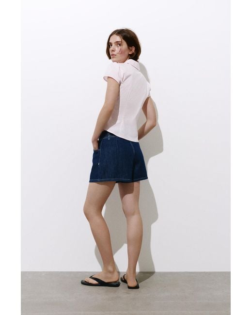 Pull&Bear White Figurbetontes Kurzarmhemd