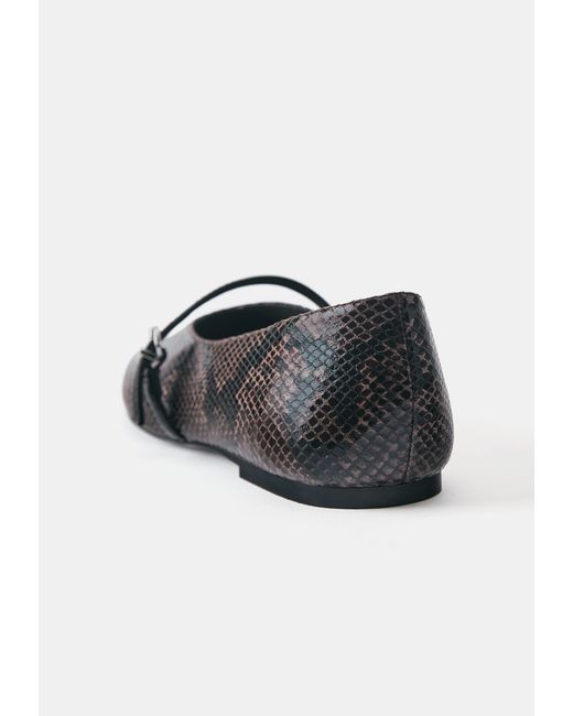 Pull&Bear White Schlangen-Ballerinas