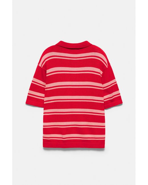 Polo di Pull&Bear in Red da Uomo