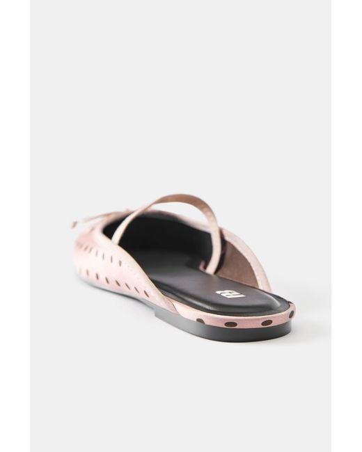 Pull&Bear Blue Slingback-Ballerinas Mit Tupfenmuster