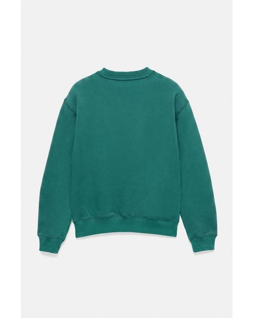 Pull&Bear Green Relaxed Fit Sweatshirt for men