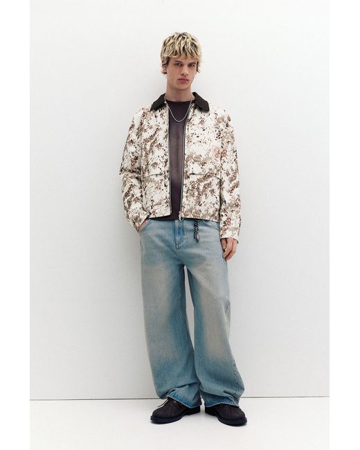 Pull&Bear Blue Stwd Camouflage Jacket for men