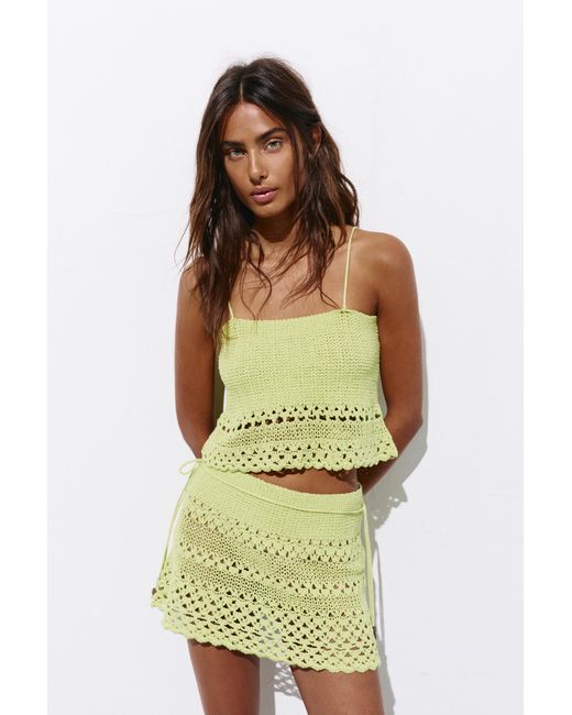 Pull&Bear Crochet Minirok in het Green