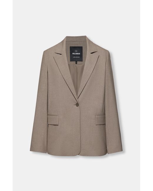 Pull&Bear Gray Basic Blazer