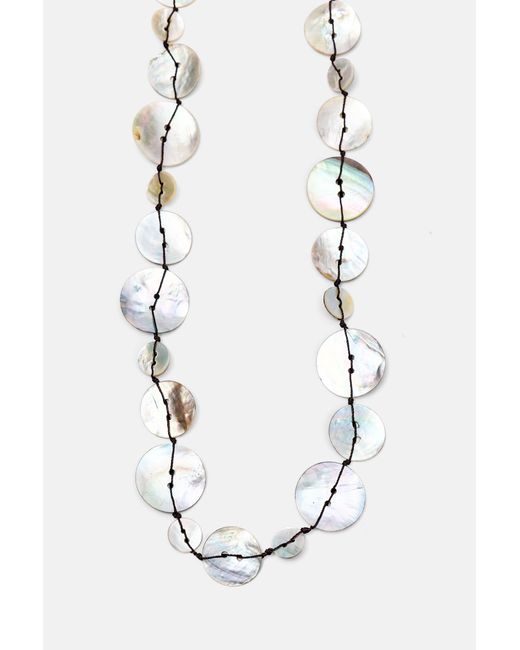 Collier Boutons Effet Nacre Pull&Bear en coloris White