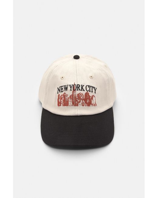 Pull&Bear White Skyline Cap for men
