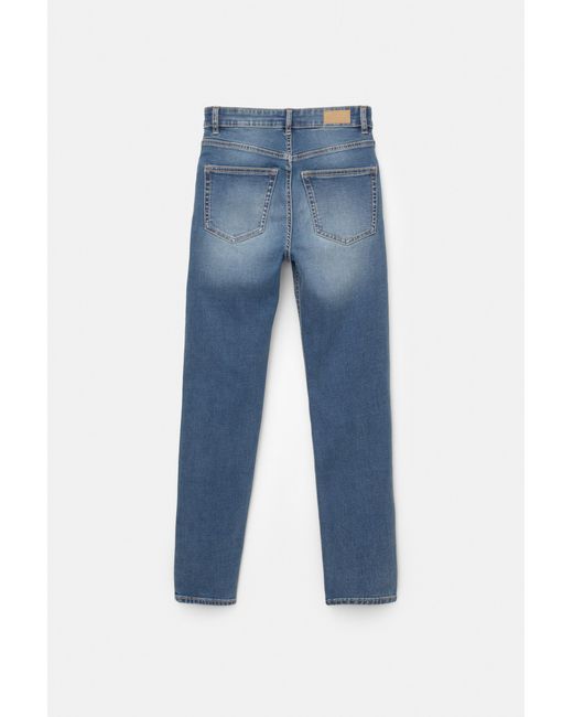 Pull&Bear Blue High-Waist Skinny Jeans