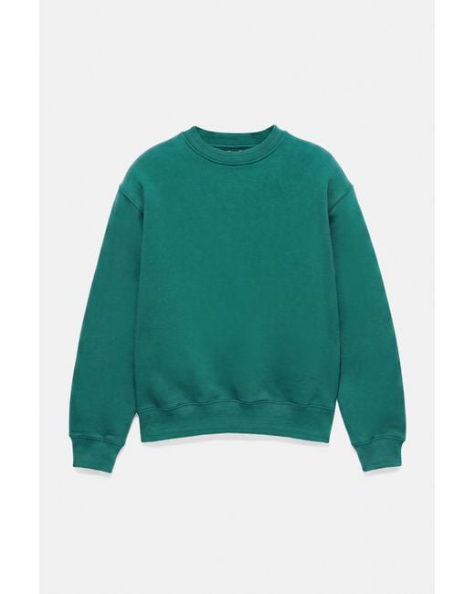 Pull&Bear Green Relaxed Fit Sweatshirt for men