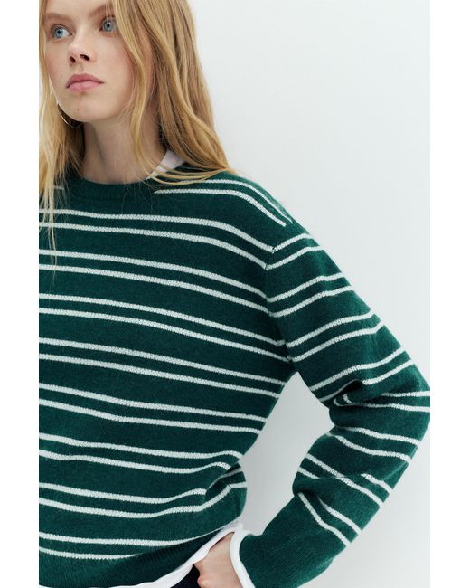 Pullover A Righe di Pull&Bear in Green