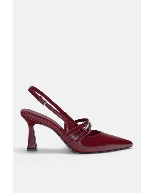 Pull&Bear Pink Buckled High-Heel Shoes