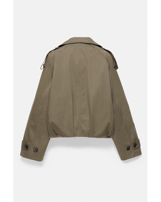 Pull&Bear Korte Ballon-Gabardine in het Green
