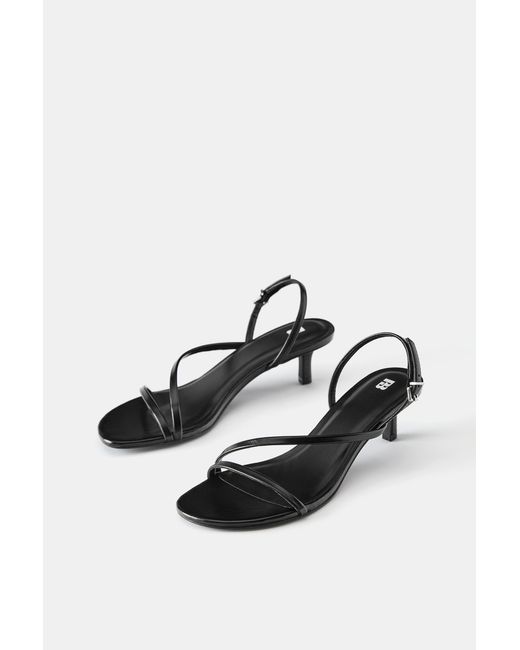 Pull&Bear White Strappy Heeled Sandals