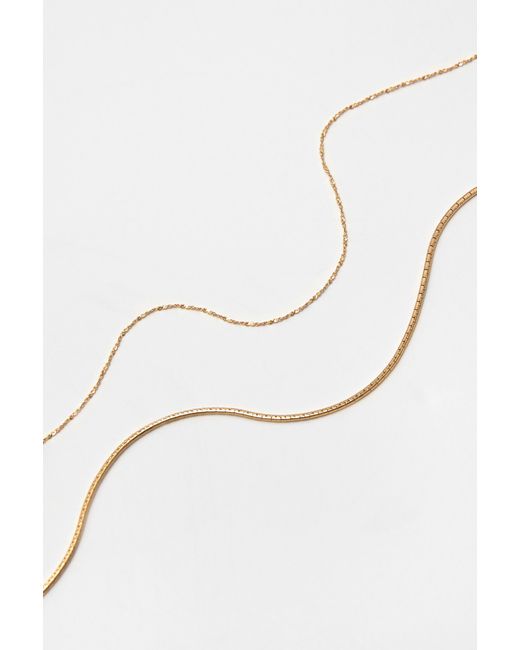 Pull&Bear White Pack Of 2 Basic Chains