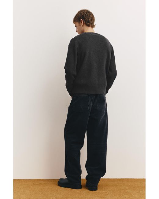Pull&Bear Black Round Neck Jumper for men
