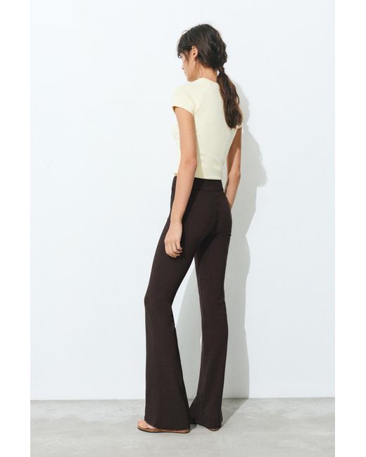 Pull&Bear Brown Mid-Rise Bootcut Trousers