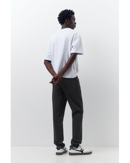 Pull&Bear Black Slim Fit Jeans for men