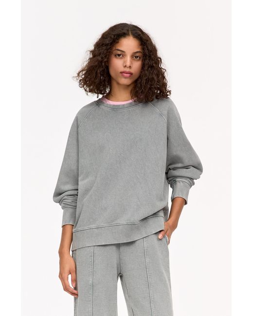 Pull&Bear Gray Boxy Fit Sweatshirt