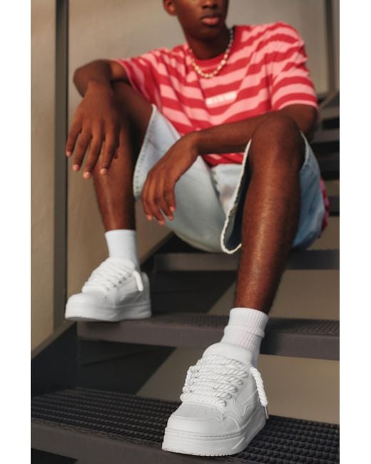Sneaker Stwd Con Lacci di Pull&Bear in White da Uomo