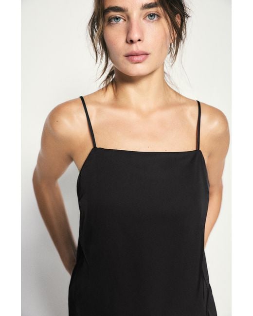 Pull&Bear Gray Satin Cami Top