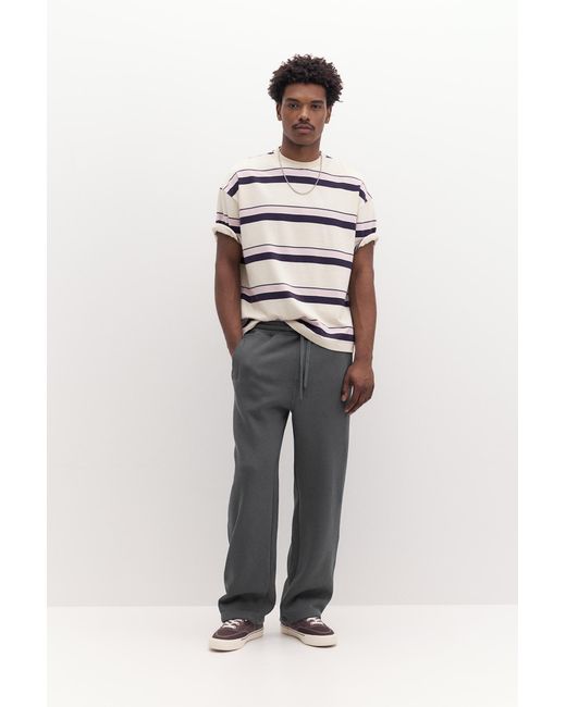 Pull&Bear Black Basic Baggy Tracksuit Bottoms for men