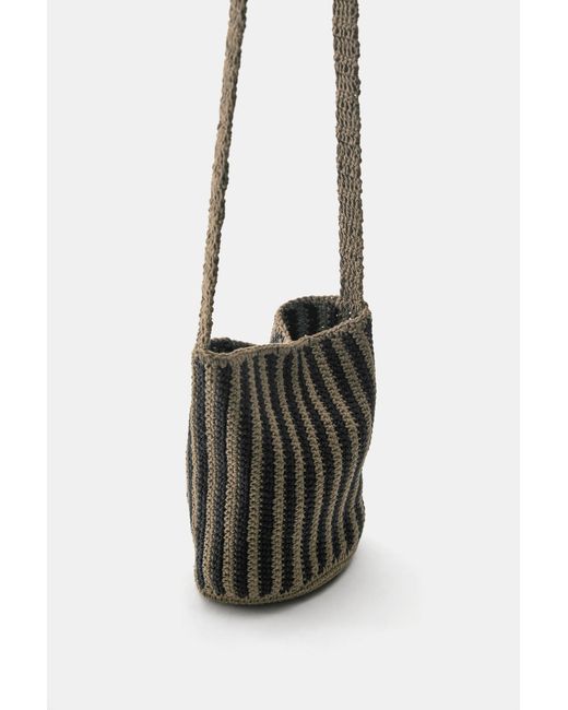 Borsa A Tracolla A Righe Crochet di Pull&Bear in Red da Uomo