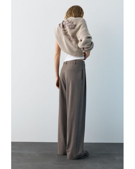 Pull&Bear Blue Darted Smart Trousers