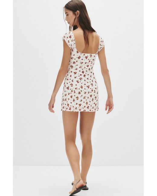 Pull&Bear Multicolor Kurzes Blumenkleid Mit Textur