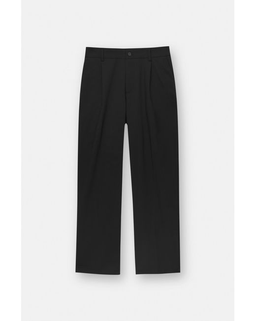 Pantalon Tailoring Large Pull&Bear pour homme en coloris Black