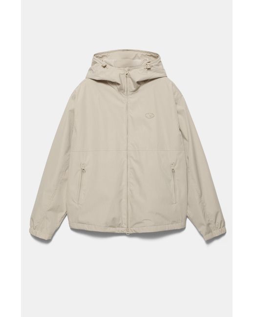 Pull&Bear Natural Lightweight Stwd Raincoat for men