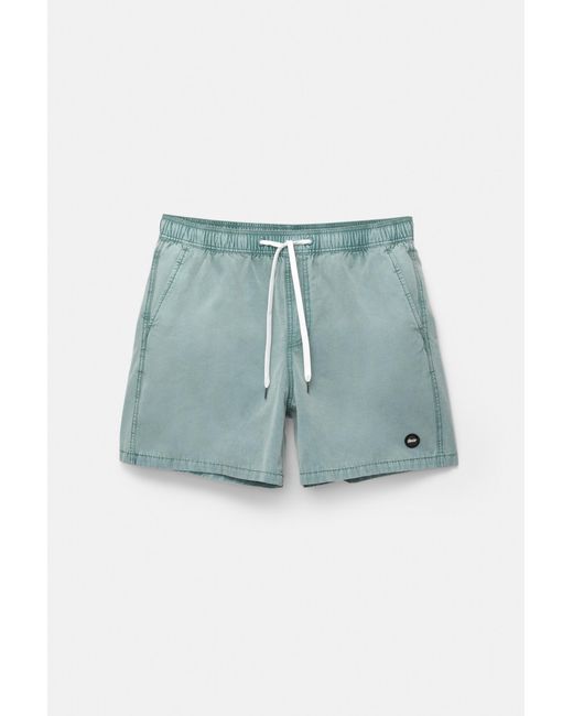 Pull&Bear Multicolor Stwd Garment Dye Swimming Trunks for men