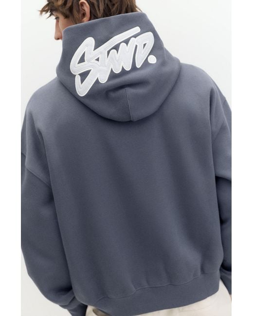 Sweat Boxy À Capuche Pull&Bear pour homme en coloris Blue