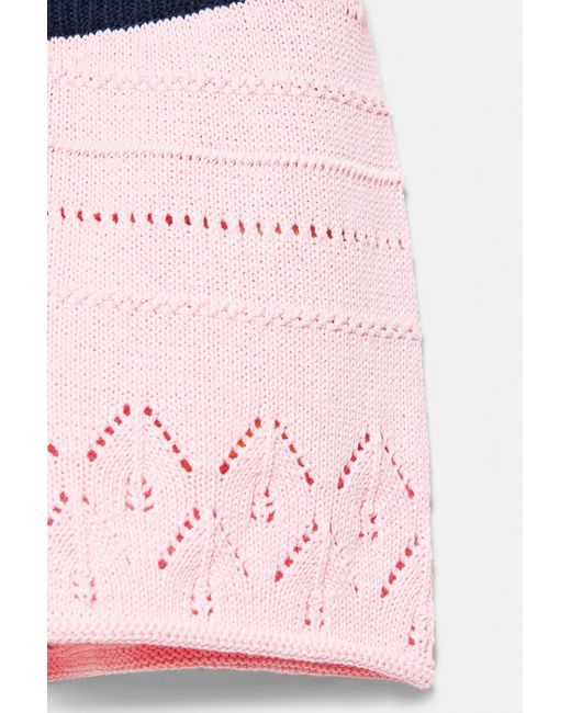 Pull&Bear Crochet Tricot Short in het Blue