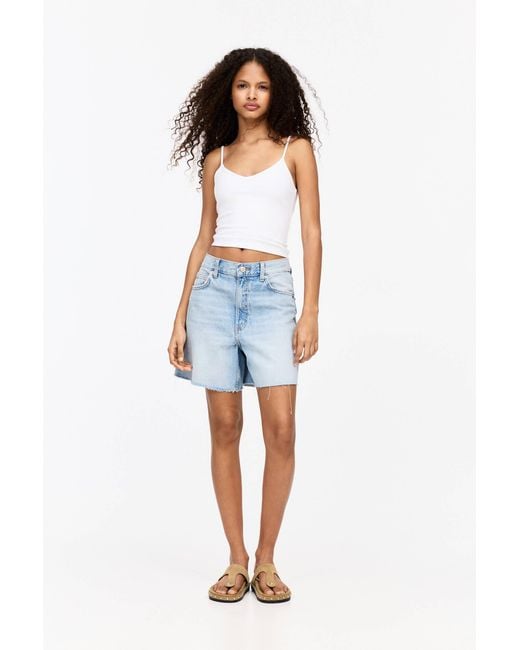 Pull&Bear Blue Trägertop V-Ausschnitt