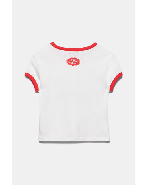 Pull&Bear Gray Cars Ribbed T-Shirt