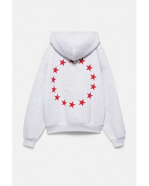 Pull&Bear Capuchonsweater Met Sterrenprint in het Multicolor