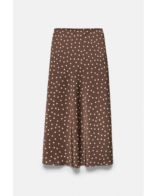 Pull&Bear Multicolor Satin Drawstring Midi Skirt