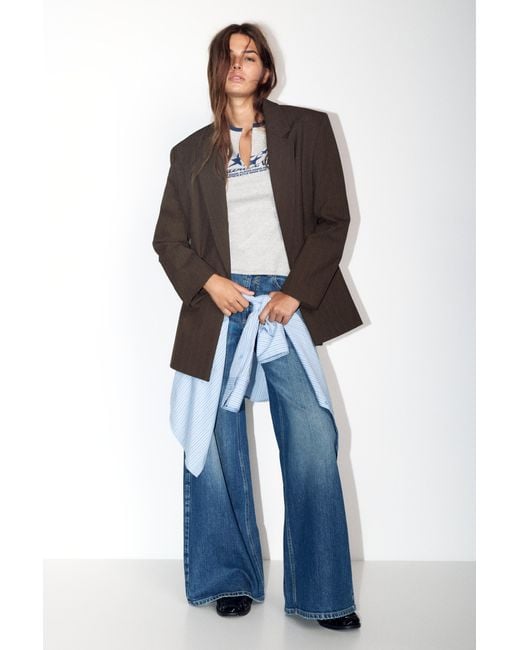 Blazer Croisé Pull&Bear en coloris Blue