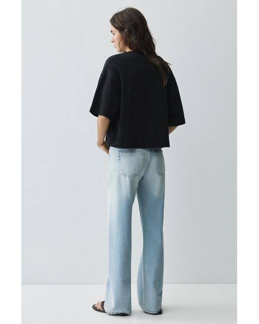 Pull&Bear Black Boxy Fit Short Sleeve T-Shirt