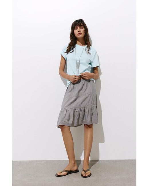 Pull&Bear White Basic Short Sleeve T-Shirt