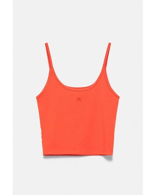 Pull&Bear Red Sun Graphic Top